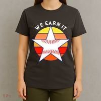 We Earn It Houston Throwback Baseball Star T-Shirt thumb 4