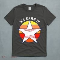 We Earn It Houston Throwback Baseball Star T-Shirt thumb 5
