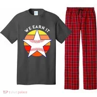 We Earn It Houston Throwback Baseball Star Pajama Set thumb 0