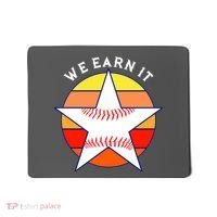 We Earn It Houston Throwback Baseball Star Mousepad thumb 0