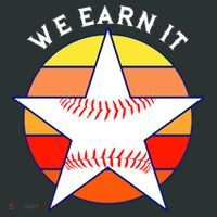 We Earn It Houston Throwback Baseball Star Mousepad thumb 1