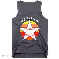 We Earn It Houston Throwback Baseball Star Tank Top thumb 0