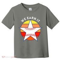 We Earn It Houston Throwback Baseball Star Toddler T-Shirt thumb 0