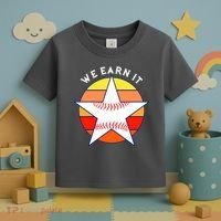 We Earn It Houston Throwback Baseball Star Toddler T-Shirt thumb 3