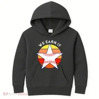 We Earn It Houston Throwback Baseball Star Kids Hoodie thumb 0