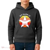 We Earn It Houston Throwback Baseball Star Kids Hoodie thumb 4