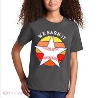 We Earn It Houston Throwback Baseball Star Kids T-Shirt thumb 2