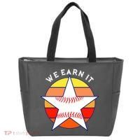 We Earn It Houston Throwback Baseball Star Tote Bag thumb 0