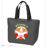 We Earn It Houston Throwback Baseball Star Tote Bag thumb 3