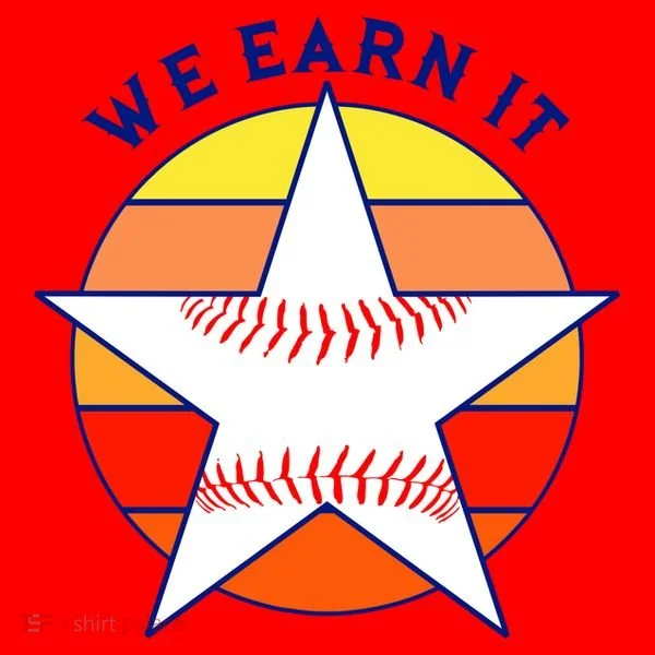 We Earn It Houston Throwback Baseball Star Santa Hat