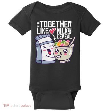 We Go Together Like Milk And Cereal Baby Bodysuit