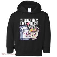 We Go Together Like Milk And Cereal Toddler Hoodie thumb 0