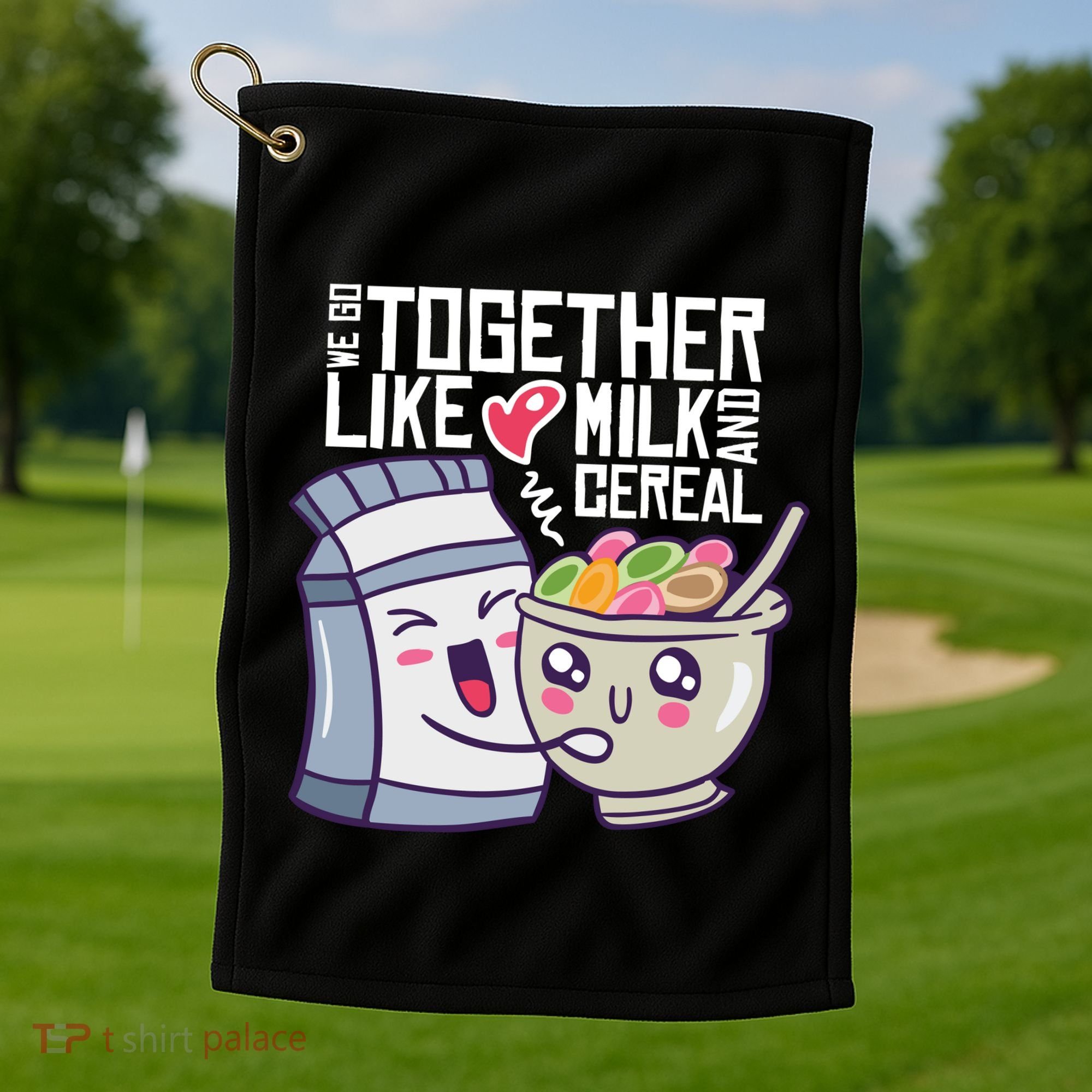 We Go Together Like Milk And Cereal Golf Towel