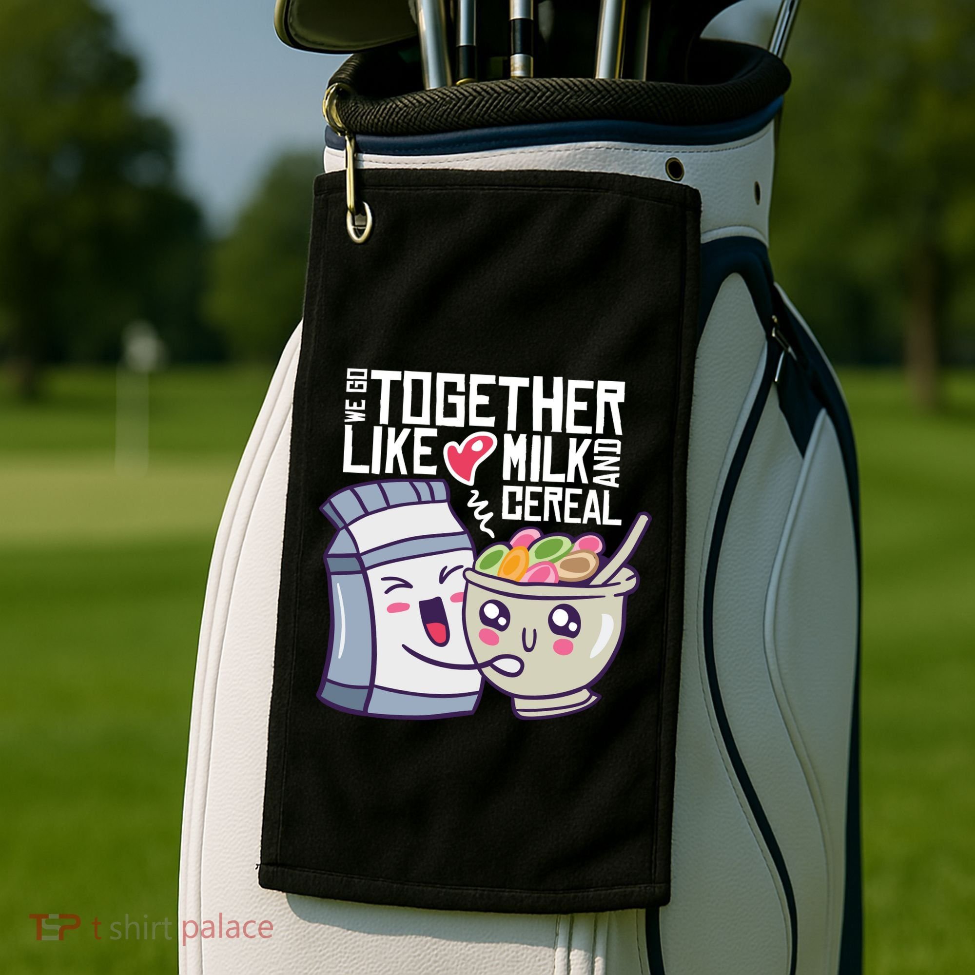 We Go Together Like Milk And Cereal Golf Towel