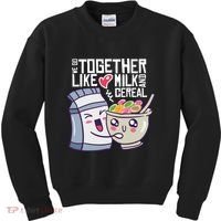 We Go Together Like Milk And Cereal Kids Sweatshirt thumb 0
