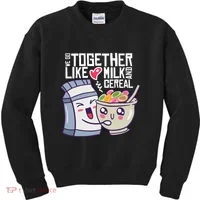 We Go Together Like Milk And Cereal Kids Sweatshirt thumb 0