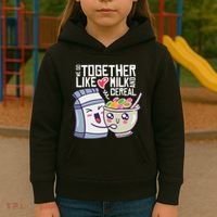 We Go Together Like Milk And Cereal Kids Hoodie thumb 3