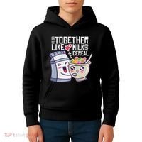 We Go Together Like Milk And Cereal Kids Hoodie thumb 4
