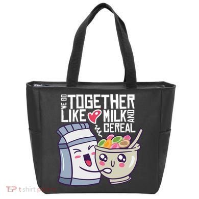 We Go Together Like Milk And Cereal Tote Bag