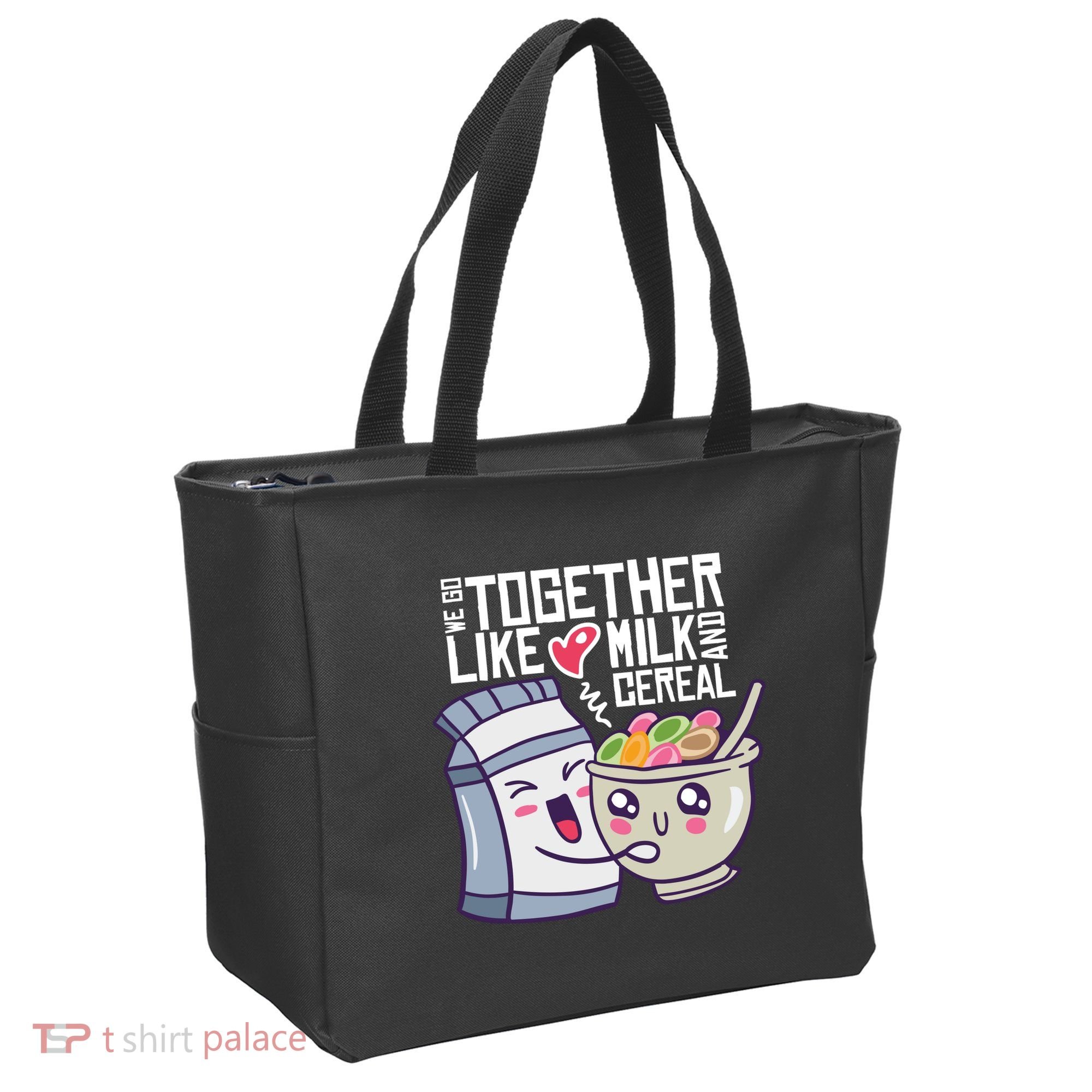 We Go Together Like Milk And Cereal Tote Bag