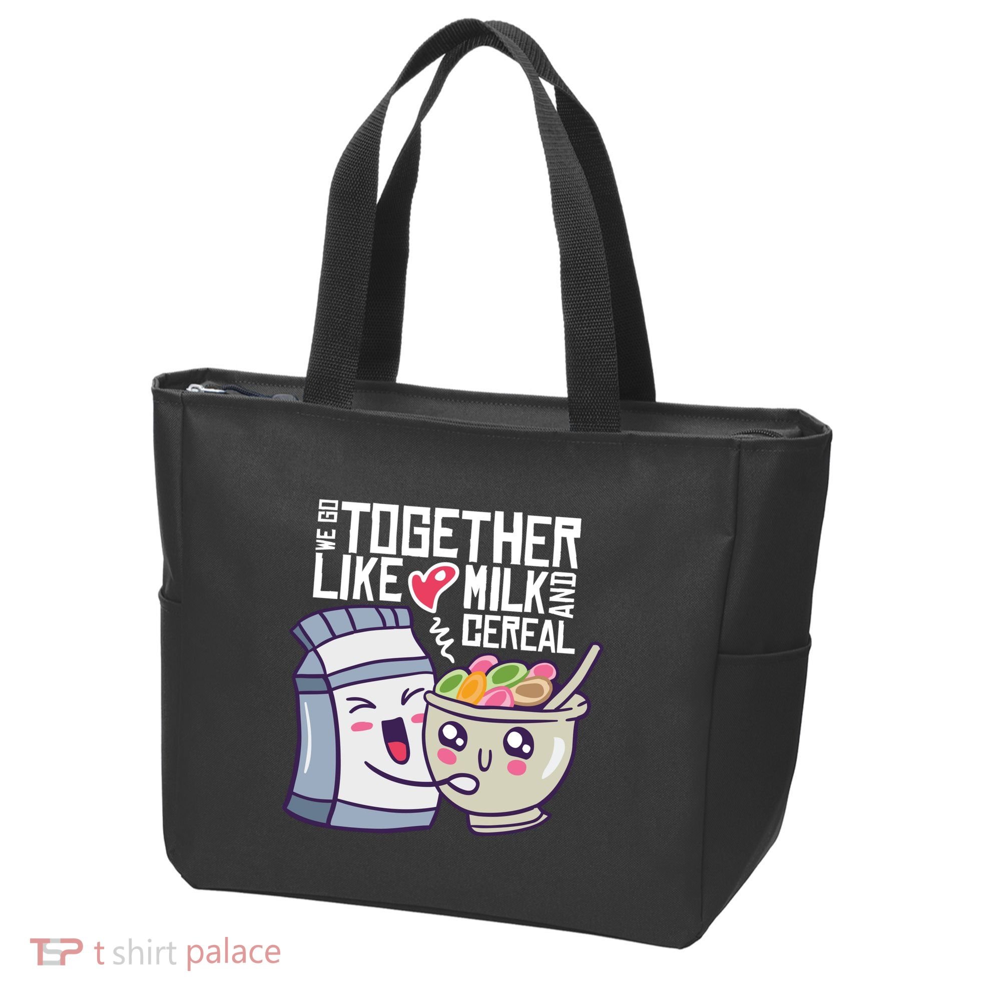 We Go Together Like Milk And Cereal Tote Bag