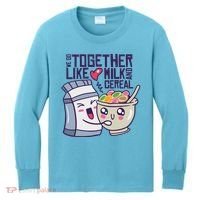 We Go Together Like Milk And Cereal Kids Long Sleeve Shirt thumb 0