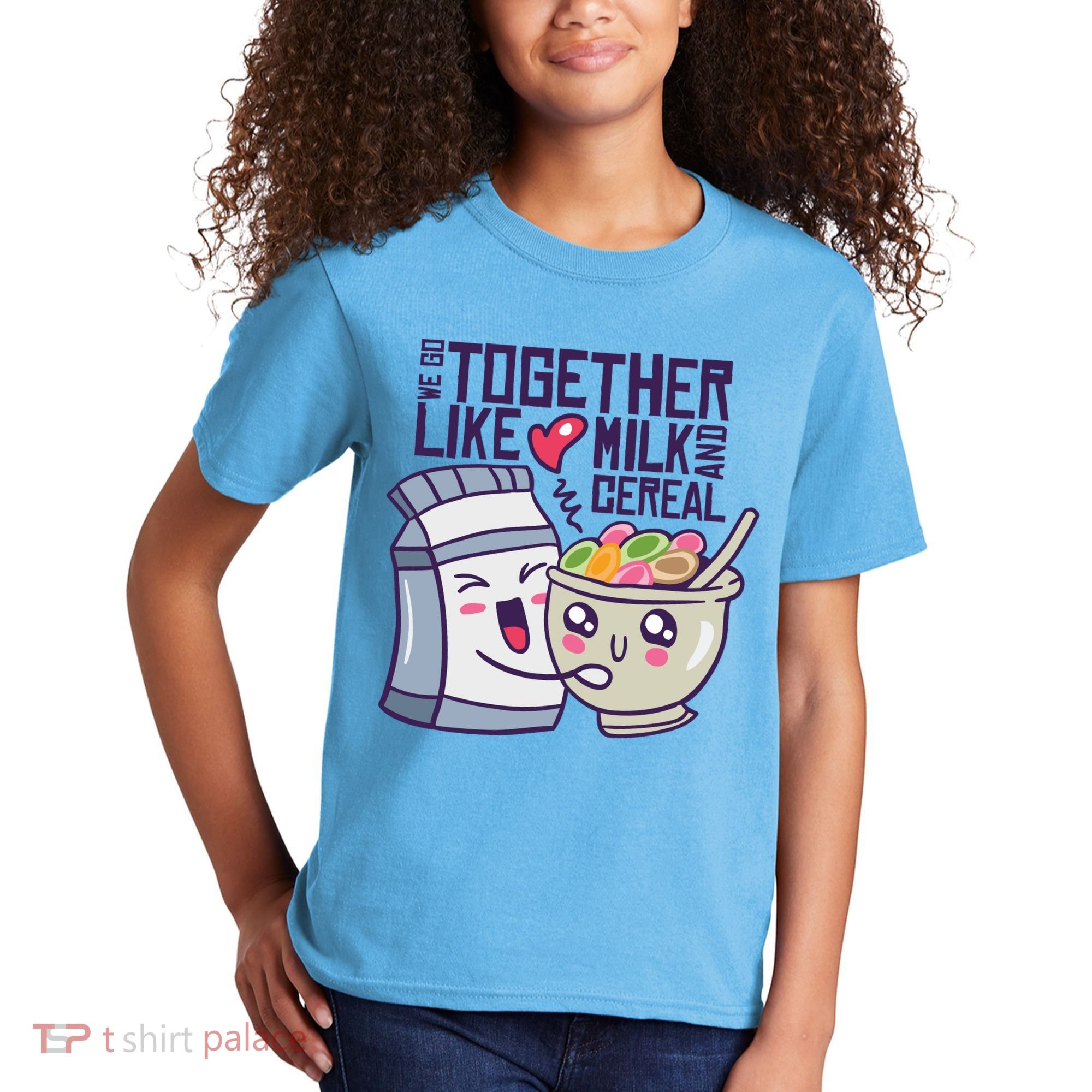 We Go Together Like Milk And Cereal Kids T-Shirt