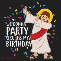 We Gonna Party Like It's My Birthday Dabbing Jesus Women's Sweatshirt thumb 2