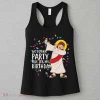 We Gonna Party Like It's My Birthday Dabbing Jesus Women's Tank Top thumb 3