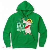 We Gonna Party Like It's My Birthday Dabbing Jesus Hoodie thumb 0