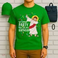 We Gonna Party Like It's My Birthday Dabbing Jesus T-Shirt thumb 6