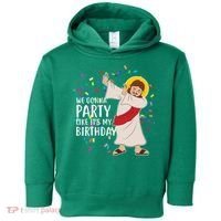 We Gonna Party Like It's My Birthday Dabbing Jesus Toddler Hoodie thumb 0