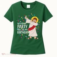 We Gonna Party Like It's My Birthday Dabbing Jesus Women's T-Shirt thumb 0