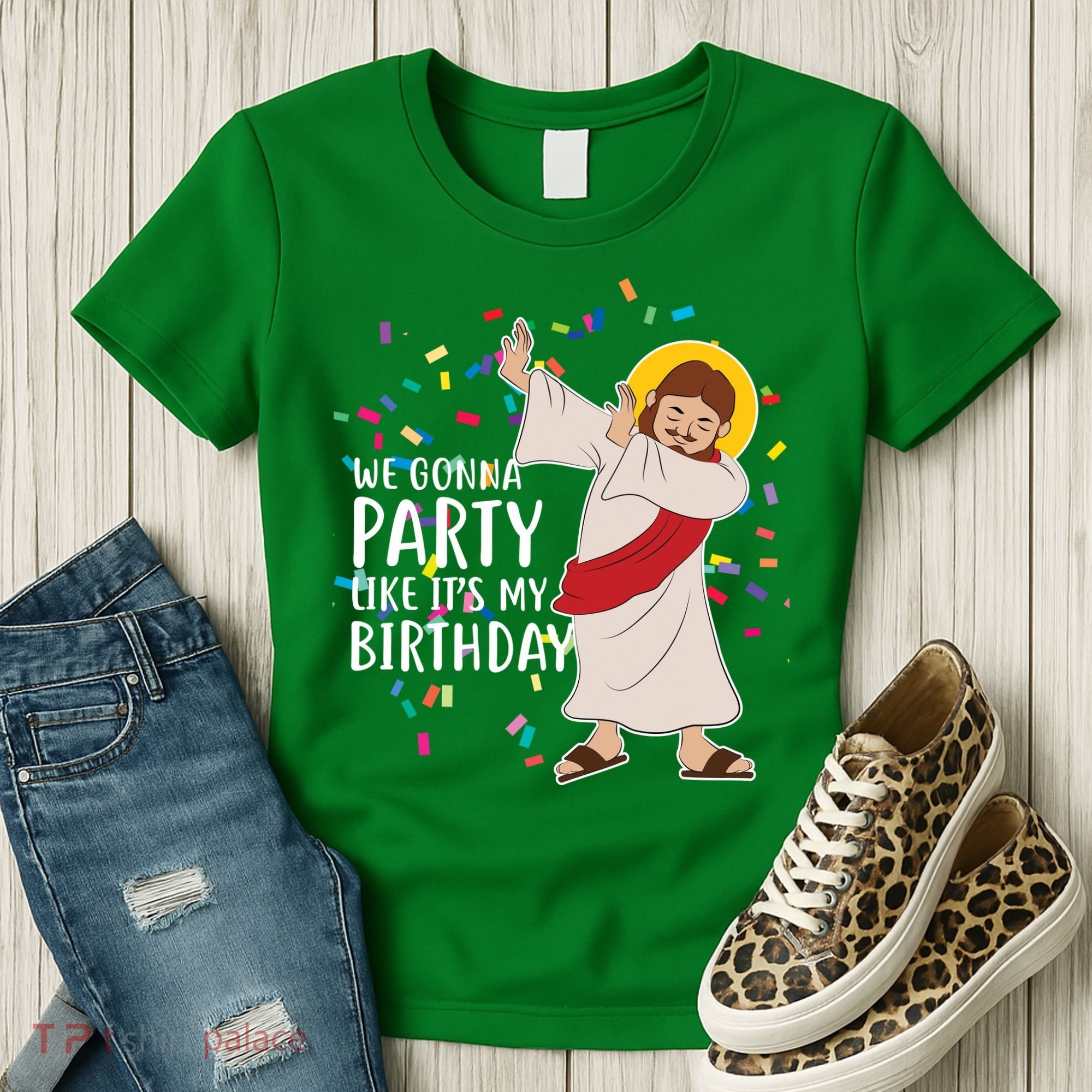 We Gonna Party Like It's My Birthday Dabbing Jesus Women's T-Shirt
