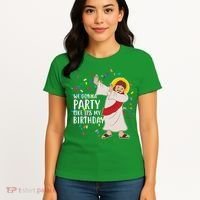 We Gonna Party Like It's My Birthday Dabbing Jesus Women's T-Shirt thumb 4
