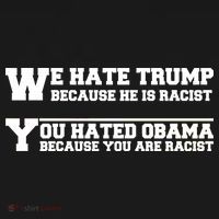 We Hate Trump Because He is Racist. You Hated Obama Because You Are Racist Women's Hoodie thumb 2