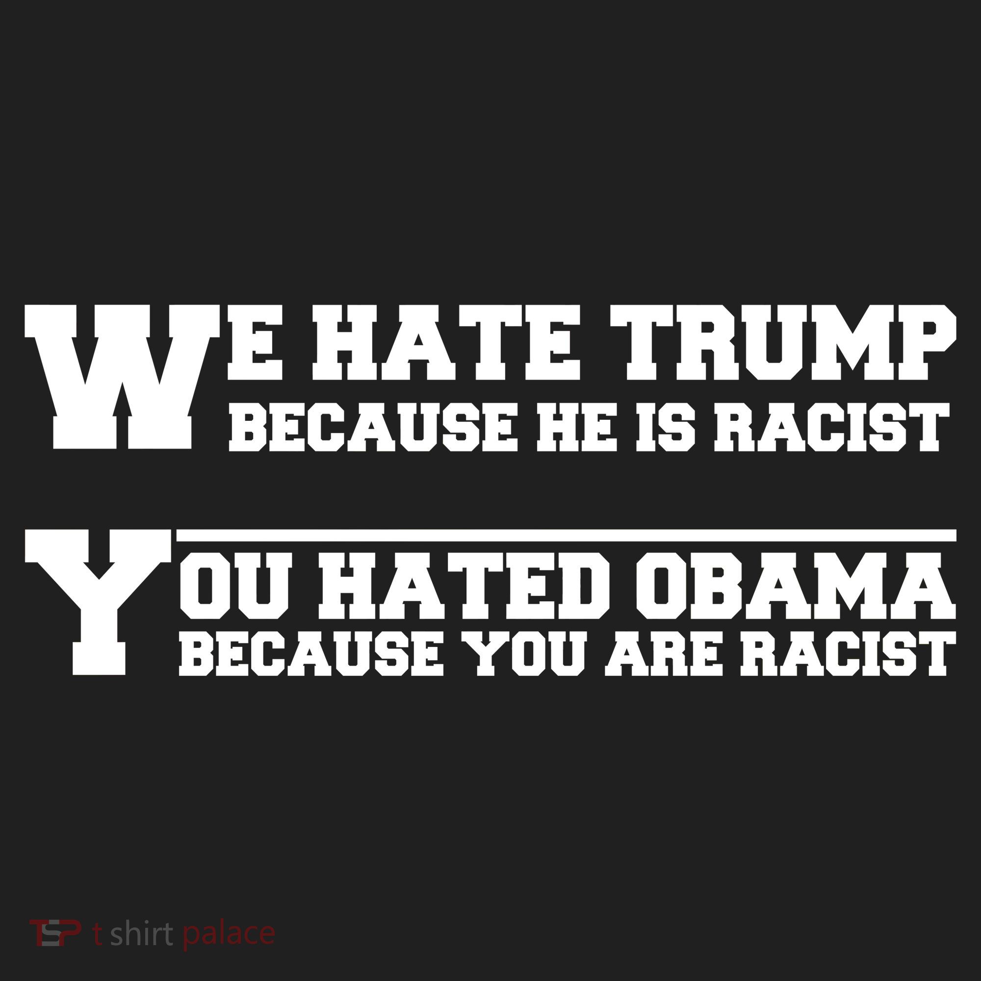 We Hate Trump Because He is Racist. You Hated Obama Because You Are Racist Hat