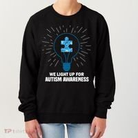 We Light It Up For Autism Awareness Women's Sweatshirt thumb 0