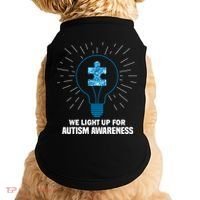 We Light It Up For Autism Awareness Doggie Tank thumb 0