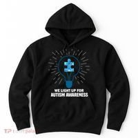We Light It Up For Autism Awareness Hoodie thumb 0