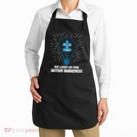 We Light It Up For Autism Awareness Apron thumb 2