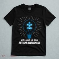 We Light It Up For Autism Awareness T-Shirt thumb 5