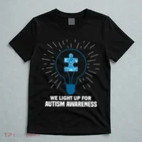 We Light It Up For Autism Awareness T-Shirt thumb 5