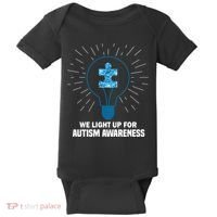 We Light It Up For Autism Awareness Baby Bodysuit thumb 0