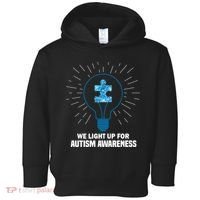 We Light It Up For Autism Awareness Toddler Hoodie thumb 0