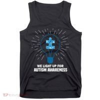 We Light It Up For Autism Awareness Tank Top thumb 0