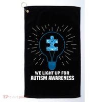 We Light It Up For Autism Awareness Golf Towel thumb 0
