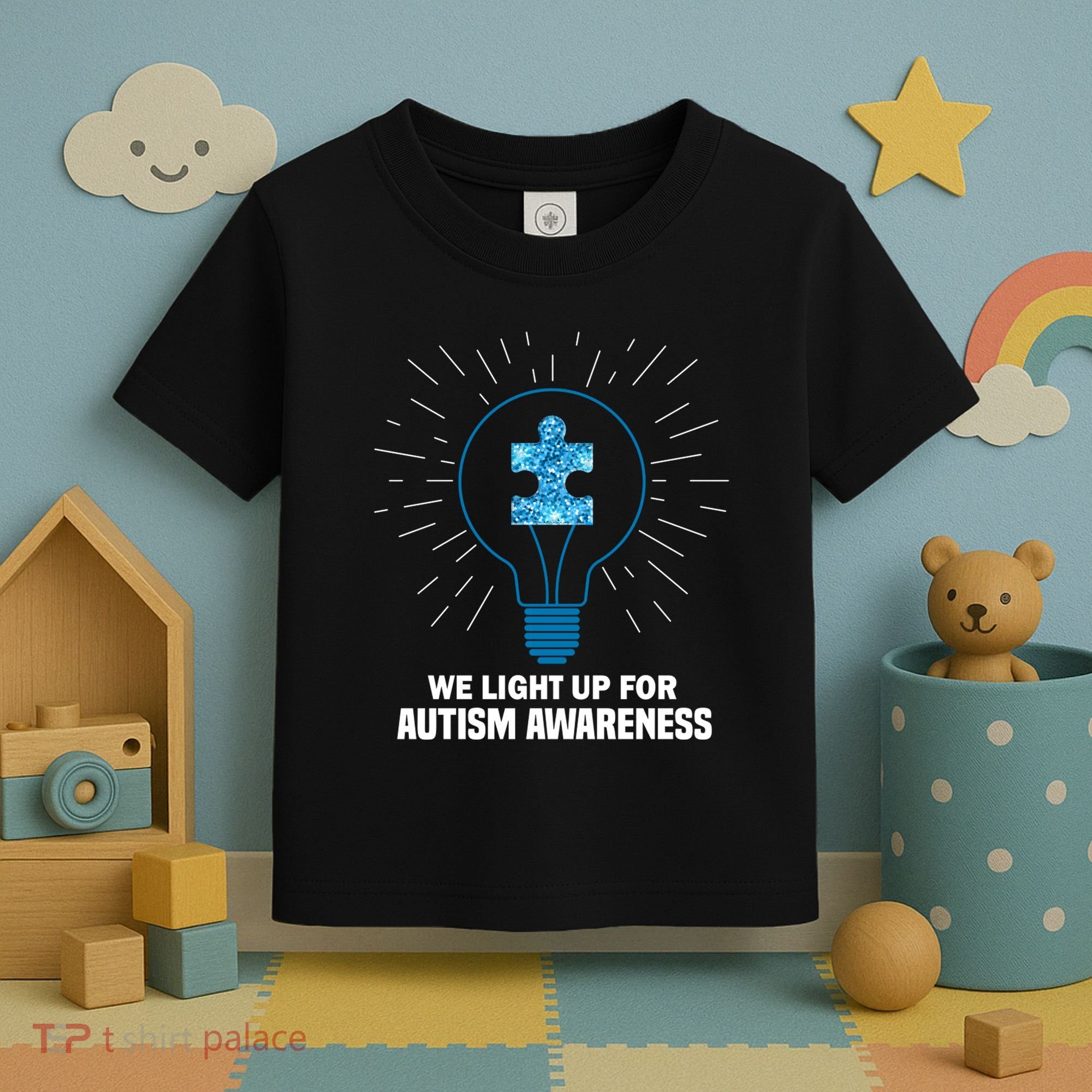 We Light It Up For Autism Awareness Toddler T-Shirt