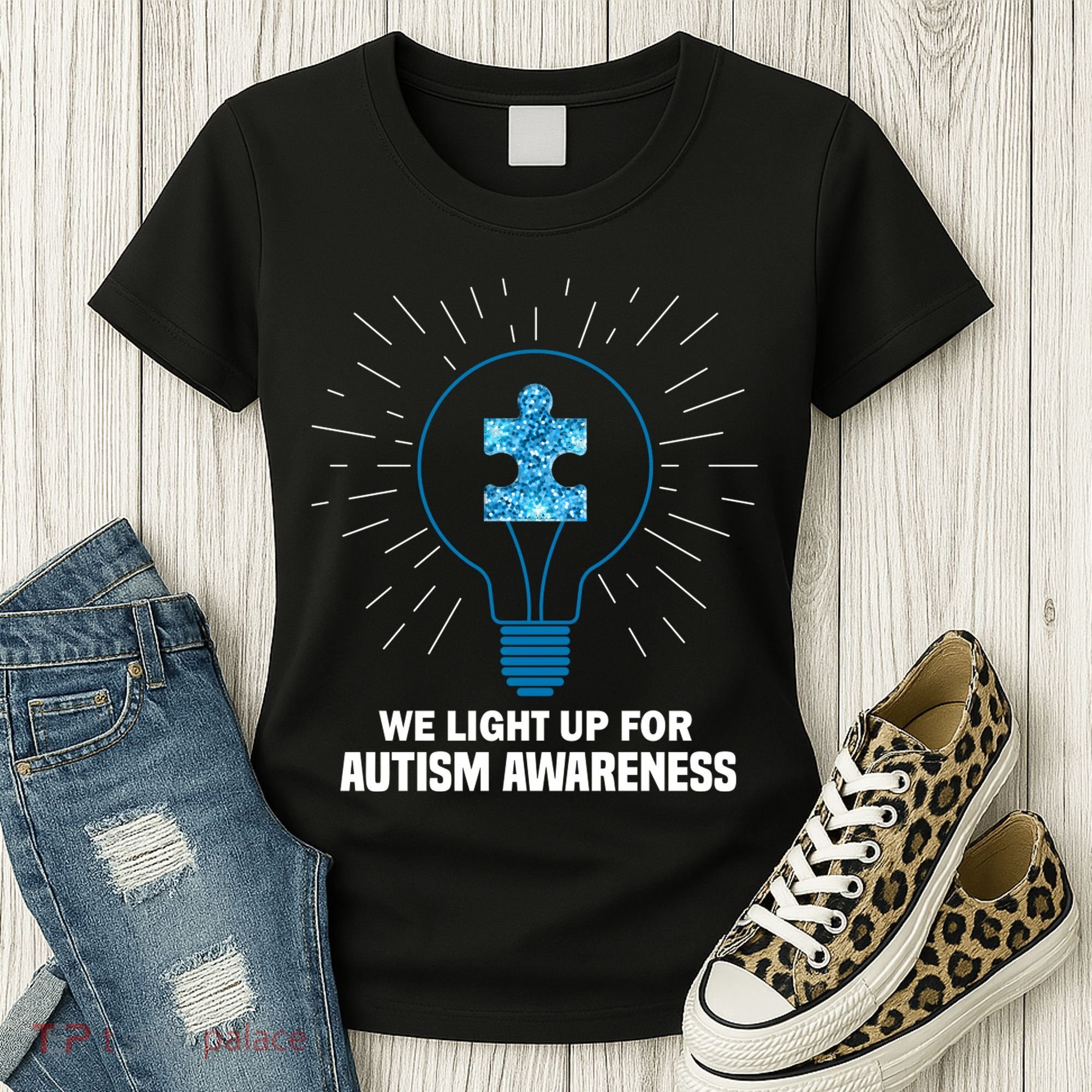 We Light It Up For Autism Awareness Women's T-Shirt