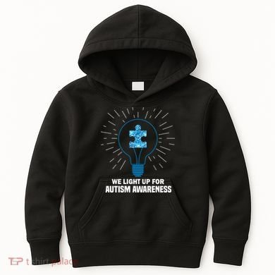 We Light It Up For Autism Awareness Kids Hoodie